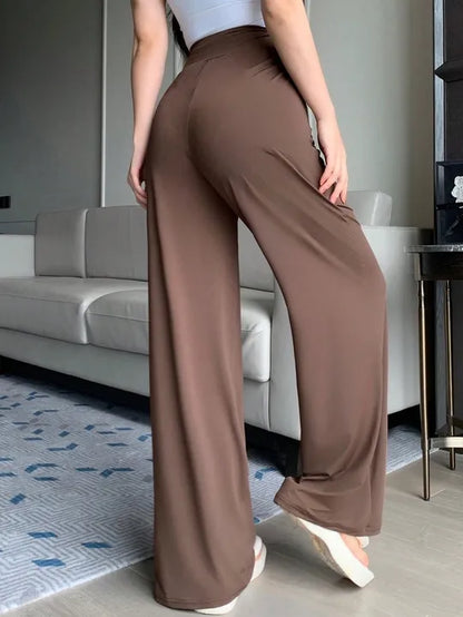 Loose Fit High-Waisted Straight Leg Trouser