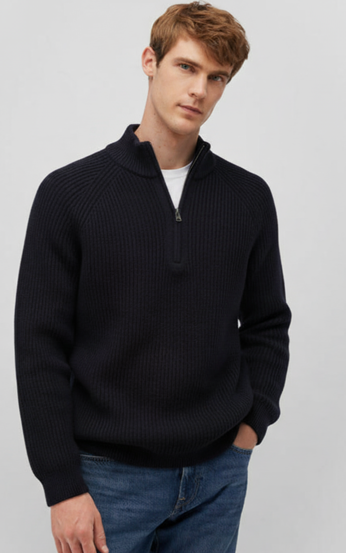 Zip-top rib-knit dress