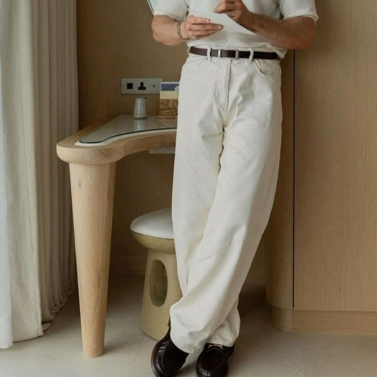 Classic White Baggy Jeans