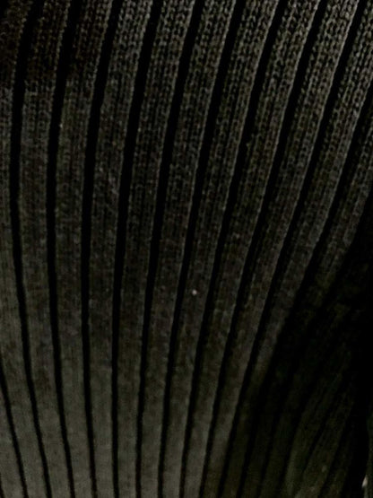 Strachable Black Marled Knit Cardigan | Streetwear Front-Open Sweater